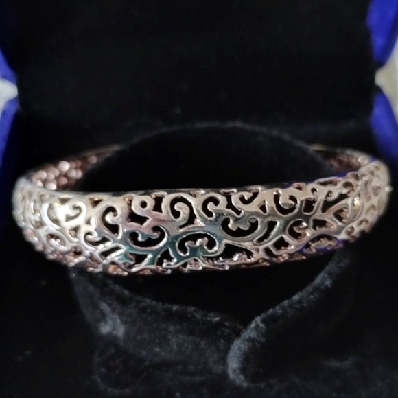 New In Box Sterling Silver Filigree Cuff Bracelet - Picture 10 of 13